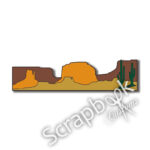 DESERT BORDER #1-D Grand Canyon Mountain Travel Laser Cut 3"X12" 1pc