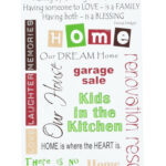 Kaisercraft Rub Ons HOME Rubon Sentiments 6”X12”