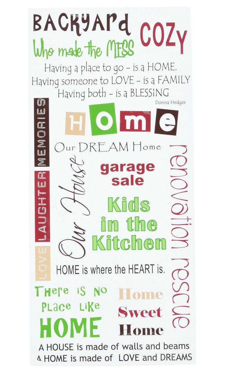 image_bcb4a880-d33a-4694-a6cd-abf64112365a.jpg Kaisercraft Rub Ons HOME Rubon Sentiments 6”X12” - Image 1