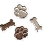 Creative Impressions ANTIQUE DOG PAW & BONE Brads 25pc