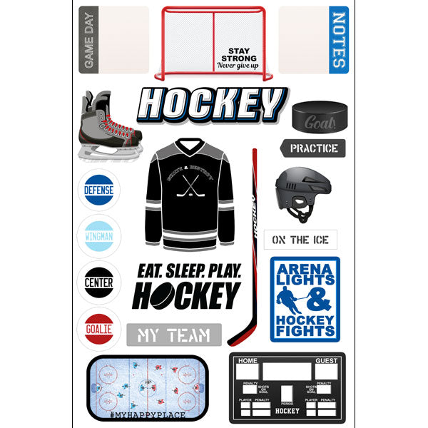 image_bef67a85-dd59-4466-8a98-16c09c85ed03.jpg Scrapbook Customs HOCKEY EMBELLISHMENTS Laser DieCuts - Image 1
