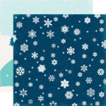 Echo Park Hello Winter FRIGID BLIZZARD 12"x12" Scrapbook Paper