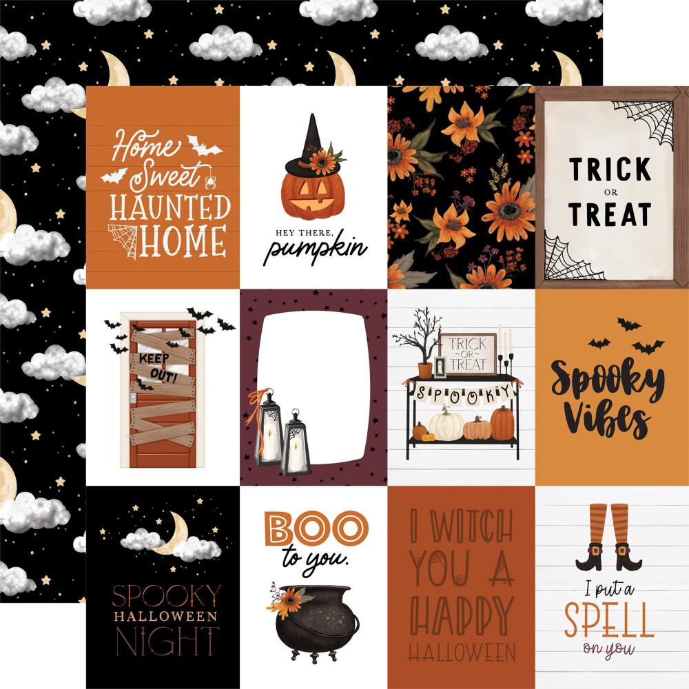 image_bfbb57f0-1669-4283-b262-4bab6b613219.jpg Carta Bella Halloween 3X4 JOURNALING CARDS 12"x12" Scrapbook Paper - Image 1