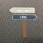 DieCut HIKING SIGN POST Forest Lake Mountain Waterfall Canyon Die Cuts - Image 11