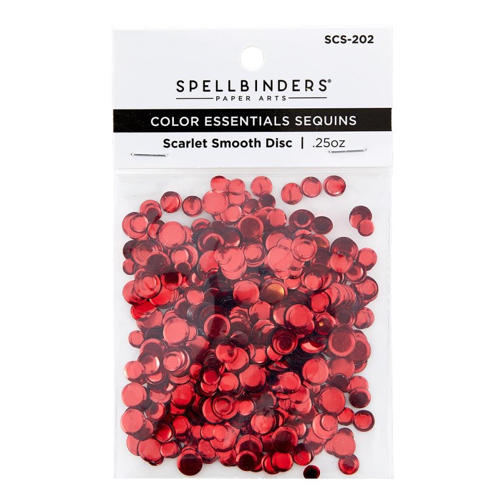 image_c2194fe2-cb4c-4411-bc62-8c6a090183c4.jpg Spellbinders Smooth Disc SEQUINS SCARLET .25oz 3 sizes - Image 1