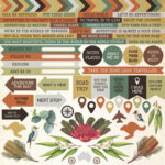 Kaisercraft OPEN ROAD Collection 12X12 Sticker Sheet