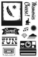 Hero Arts Basic Grey CHEESE Cling Stamps 12pc - Image 2