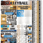 Reminisce VOLLEYBALL 12"X12" Sports Die Cut Stickers