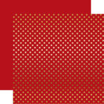 Echo Park Red Gold Dot 12"X12" FOILED Paper
