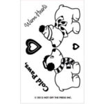 Small Stamps POLAR BEARS Clear Acrylic Stamp 6pc