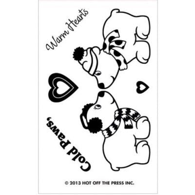 image_c8c873c6-cdc8-4887-98e9-d7abc21d479a.jpeg Small Stamps POLAR BEARS Clear Acrylic Stamp 6pc - Image 1