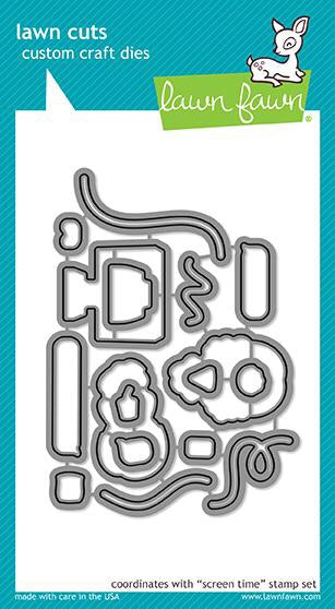 image_c93b8a18-9d7f-4235-bc94-2f4fcdc829a3.jpg Lawn Fawn Cuts SCREEN TIME Metal Craft Die 17pc - Image 1