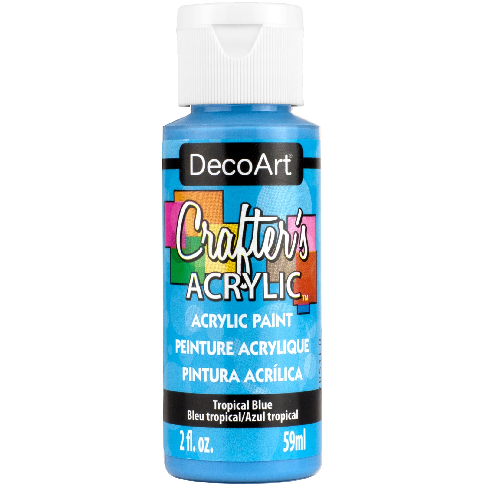 image_c987f9af-9433-4ea9-94b6-a226c72fe0b3.jpg DecoArt Crafter's Acrylic TROPICAL BLUE Gloss Acrylic Paint 2oz - Image 1