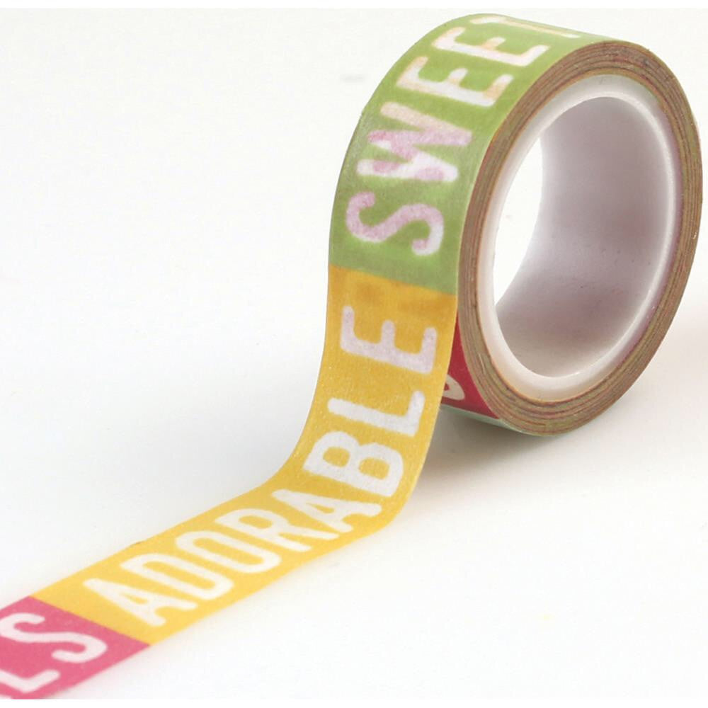 image_c9c01901-ce83-48c3-b976-db5711458341.jpg Echo Park Petticoats & Pinstripes GIRL WORDS Decorative Washi Tape - Image 1