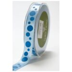 May Arts 5/8" SATIN BUBBLE DOT Ribbon 1 yard - Image 4