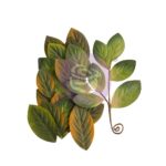 Prima MAGNOLIA ROUGE LEAVES Elegant Greenery Mulberry - Image 2