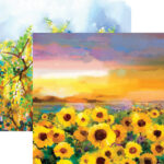 Reminisce FLORAL BLOOMS 2 12"X12" Scrapbook Paper