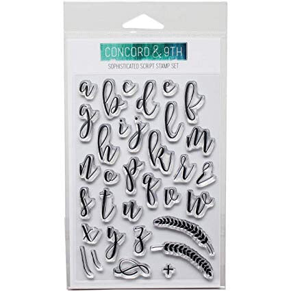 image_ca46f3c0-ef82-478d-8509-a3ae8868020e.jpg Concord & 9th SOPHISTICATED SCRIPT Stamp Set 32 pc. - Image 1