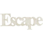 Fabscraps ESCAPE Die-Cut Grey Chipboard Word