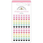 Doodlebug ALL MY LOVE Shape Sprinkles Stickers 98pc