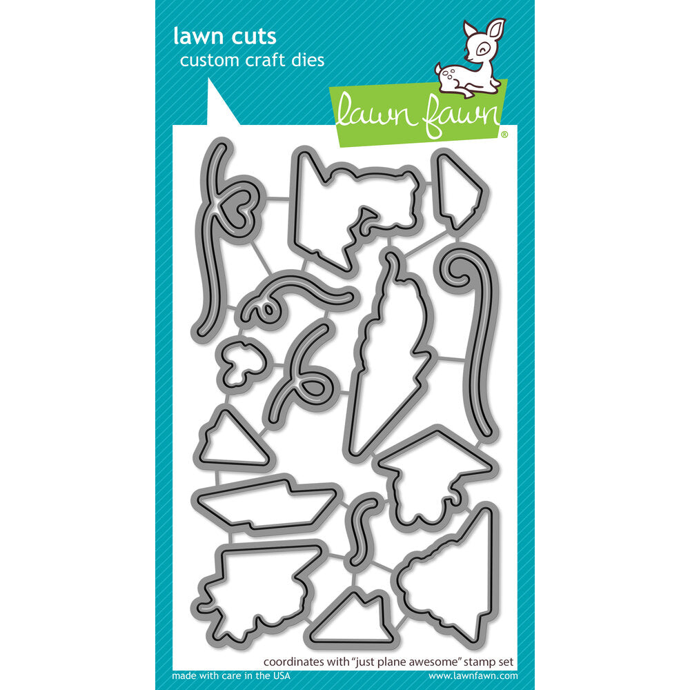 image_cb24fa07-8deb-4237-8330-9dfdb20f25de.jpg Lawn Cuts JUST PLANE AWESOME Custom Craft Dies 15pc. - Image 1
