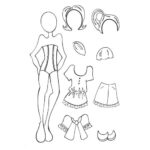 Prima Julie Nutting Cling Stamp ZOE DOLL 9pc