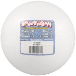 Plasteel Corp BALLS Smooth Foam White 1pc 6"