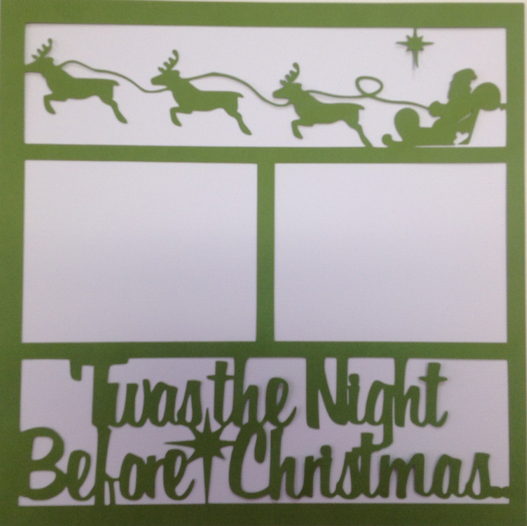 image_ceab7c38-d402-4fb2-8b7d-8a4b66677fb0.jpeg Page Frame TWAS THE NIGHT BEFORE CHRISTMAS Spinach Scrapbook Overlay - Image 1