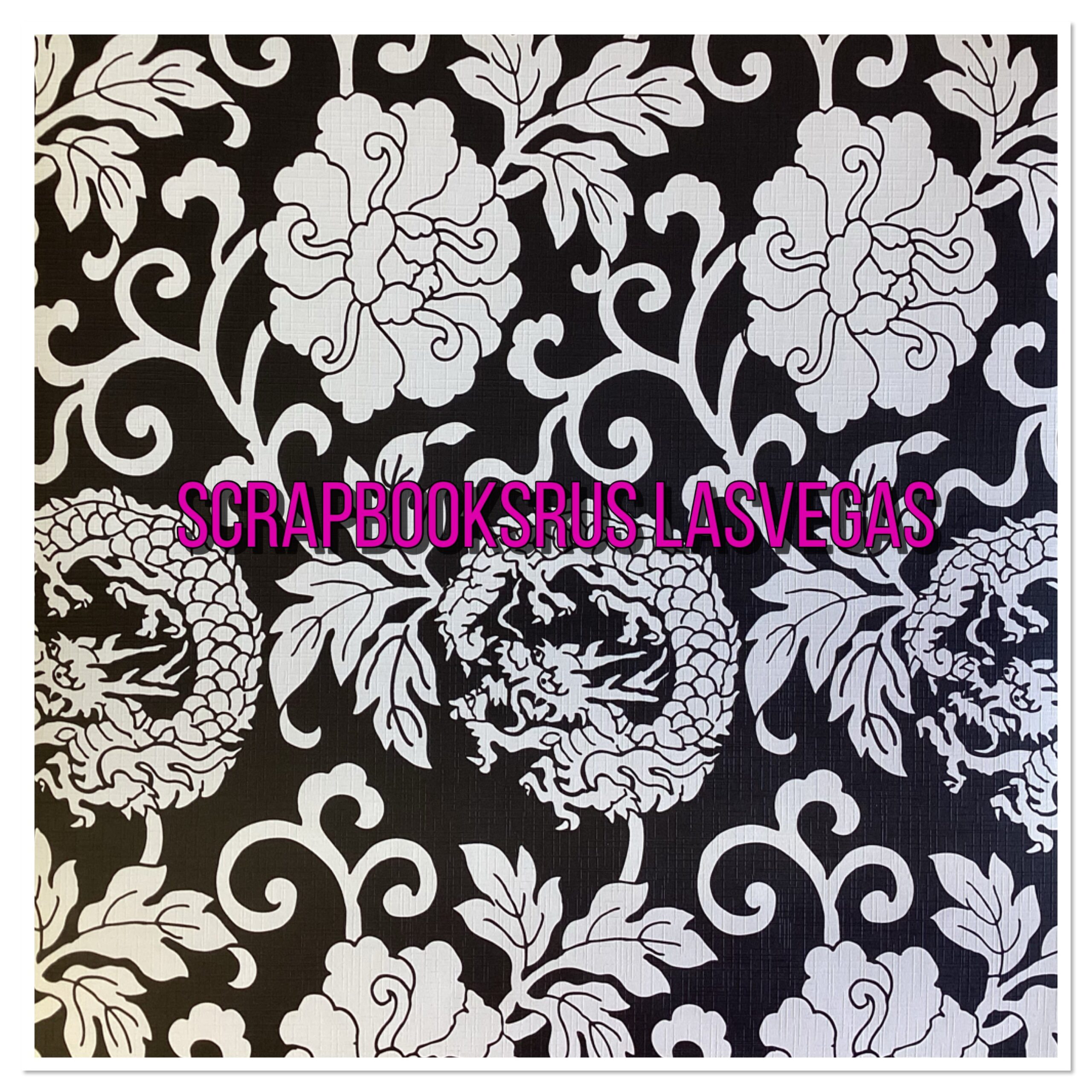 image_ced72b79-eb1c-458d-bdfb-6d7561733c22.jpg GCD Studios Cosette DRAGON FLOWER 12X12 Scrapbook Paper - Image 1