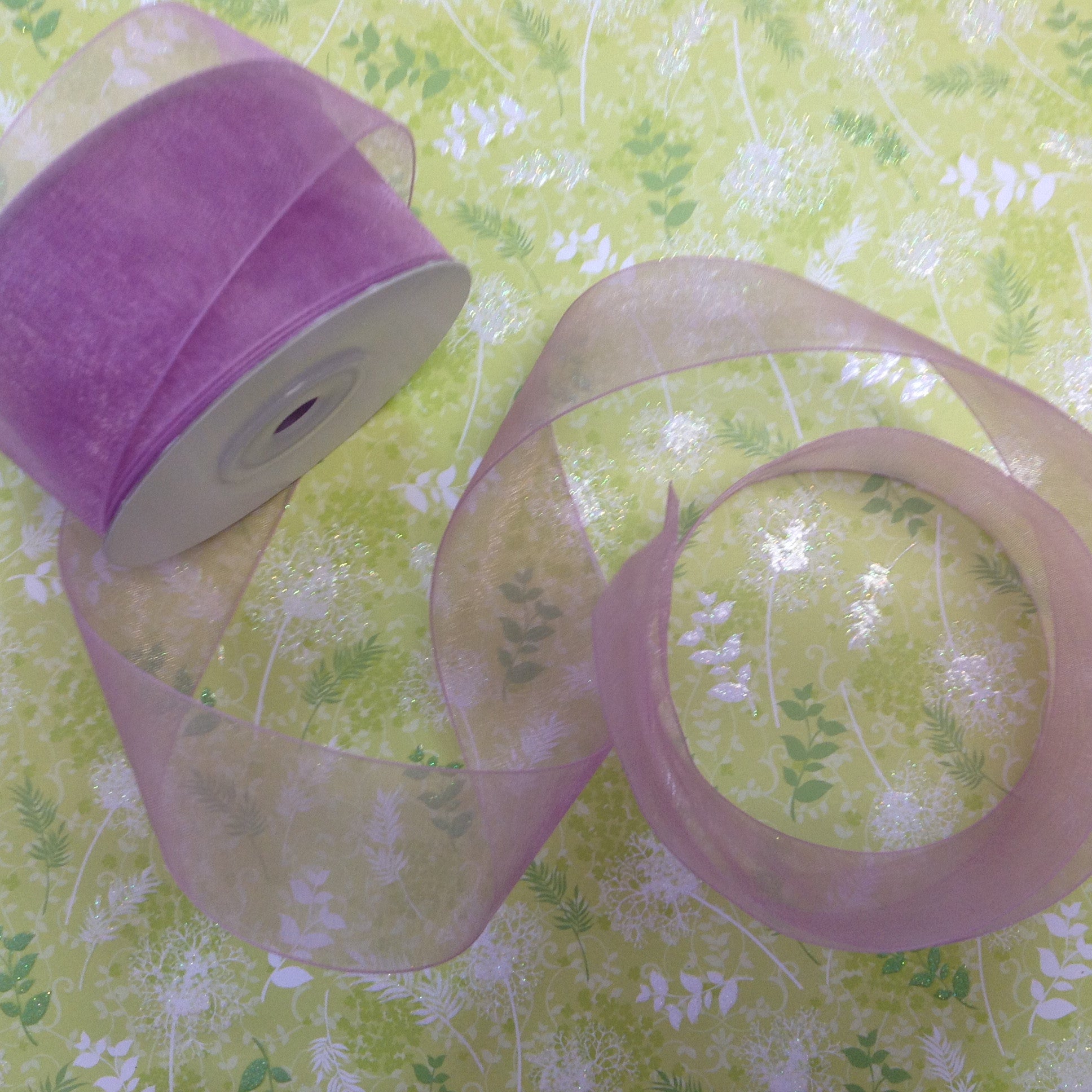 image_ceec5c51-f327-4fce-84c0-0bd465362be0.jpeg May Arts 1 1/2" Sheer Organza Ribbon 1 yard yd - Image 1