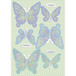 Kanban SPRING BUTTERFLIES Topper DieCut Card