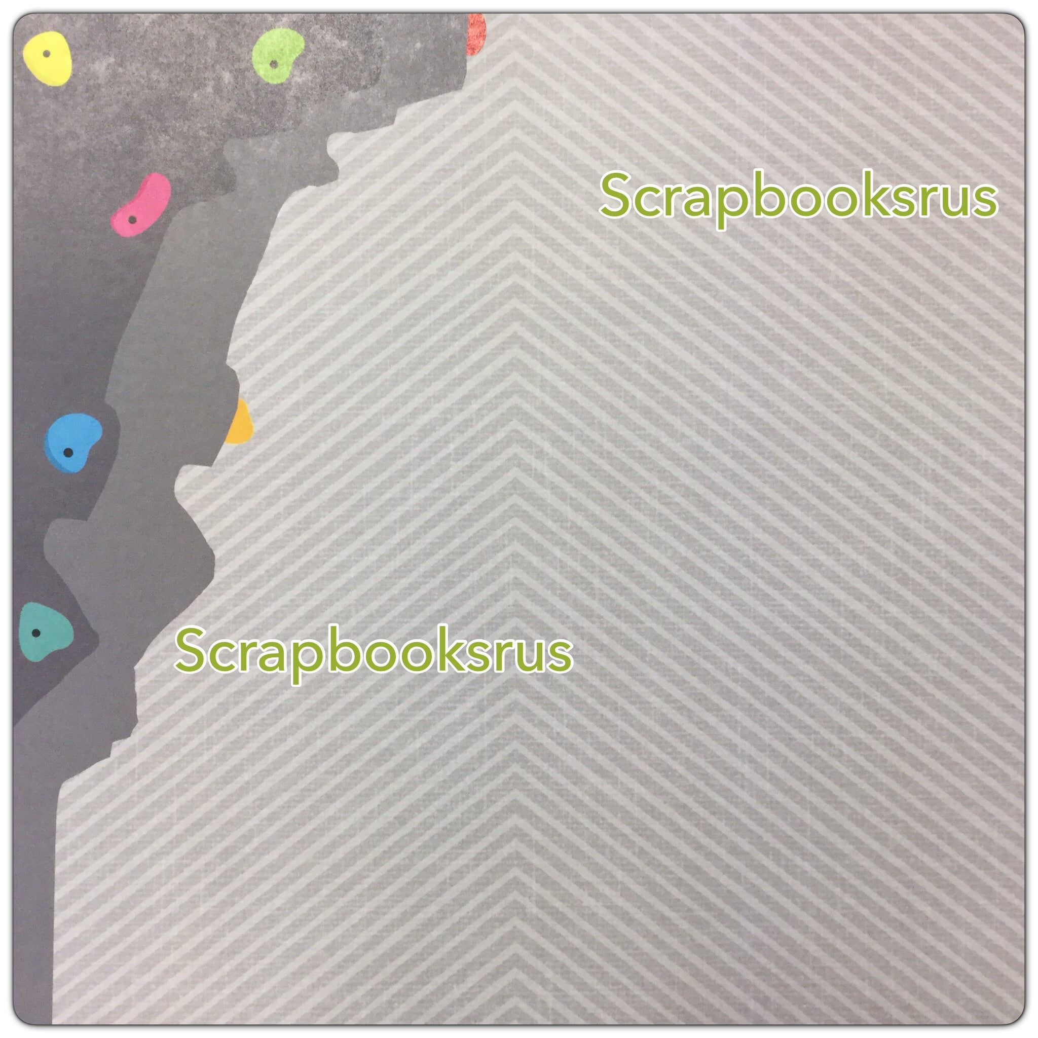 image_d049d7e0-88b0-4e33-a763-51a2c9096374.jpg ROCK WALL Climbing Adventure 12"X12" Scrapbook Paper - Image 1