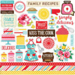 Echo Park Happiness is Homemade ELEMENT STICKERS 12x12 45pc