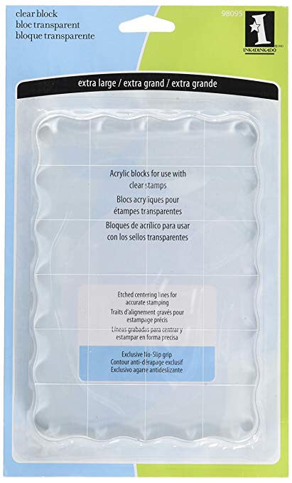 image_d0b829fb-41f8-4196-8b4e-51dfcf788f88.jpg Inkadinkado CLEAR BLOCK Extra Large for acrylic stamps - Image 1