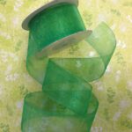 May Arts 1 1/2" Sheer Organza Ribbon 1 yard yd - Image 19
