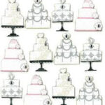 Ek Success WEDDING CAKE Jolee's 3D Stickers 12pc