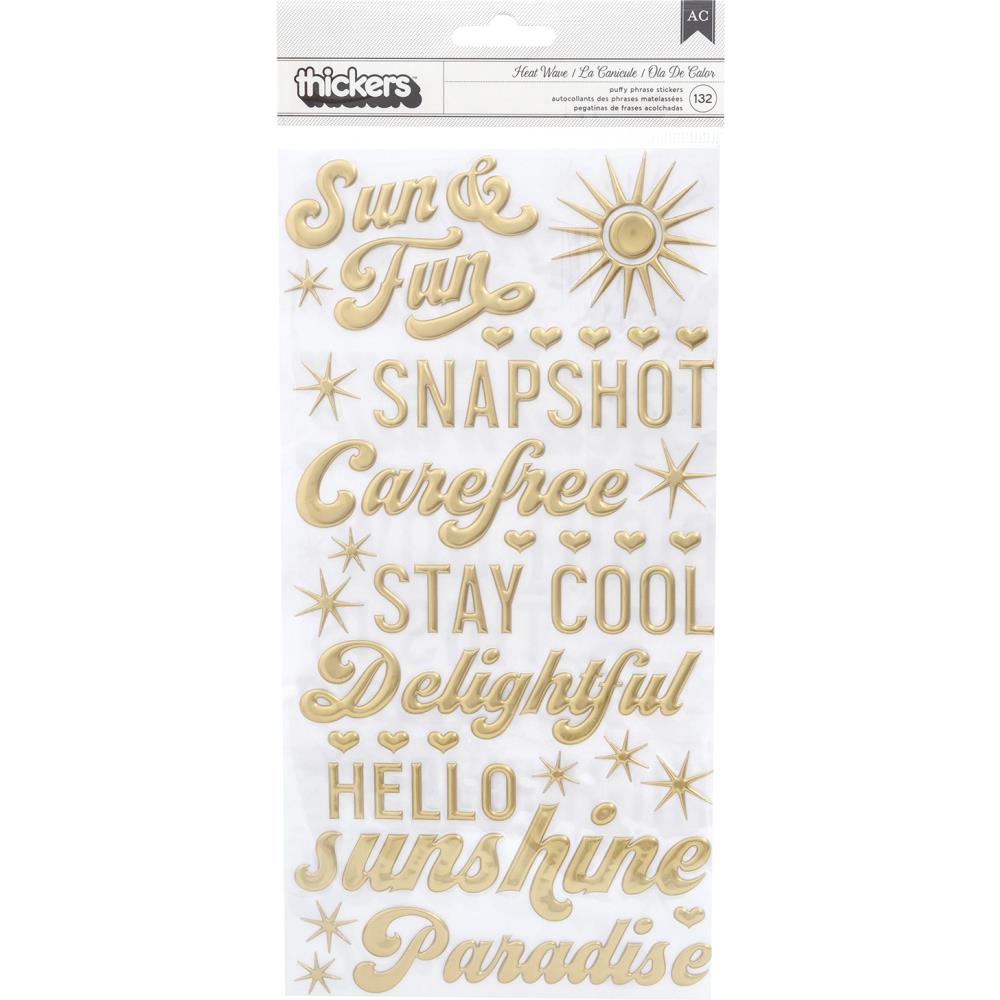 image_d168d3f2-8e4f-4750-8208-ab621874368b.jpg Thickers Dear Lizzy Here & Now HEAT WAVE Puffy Phrase Stickers - Image 1