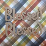 Faux Leather Word BLESSED Fall Scrapbook Title 1pc - Image 3