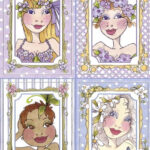Kanban FAIRY FRAMES A6 BLUE DieCut Card Topper