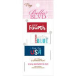 Bella Blvd ALL AMERICAN WORDS Flags 2"X5" 3pc