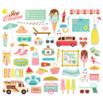 Simple Stories RETRO SUMMER BITS & PIECES DieCuts 50pc - Image 2