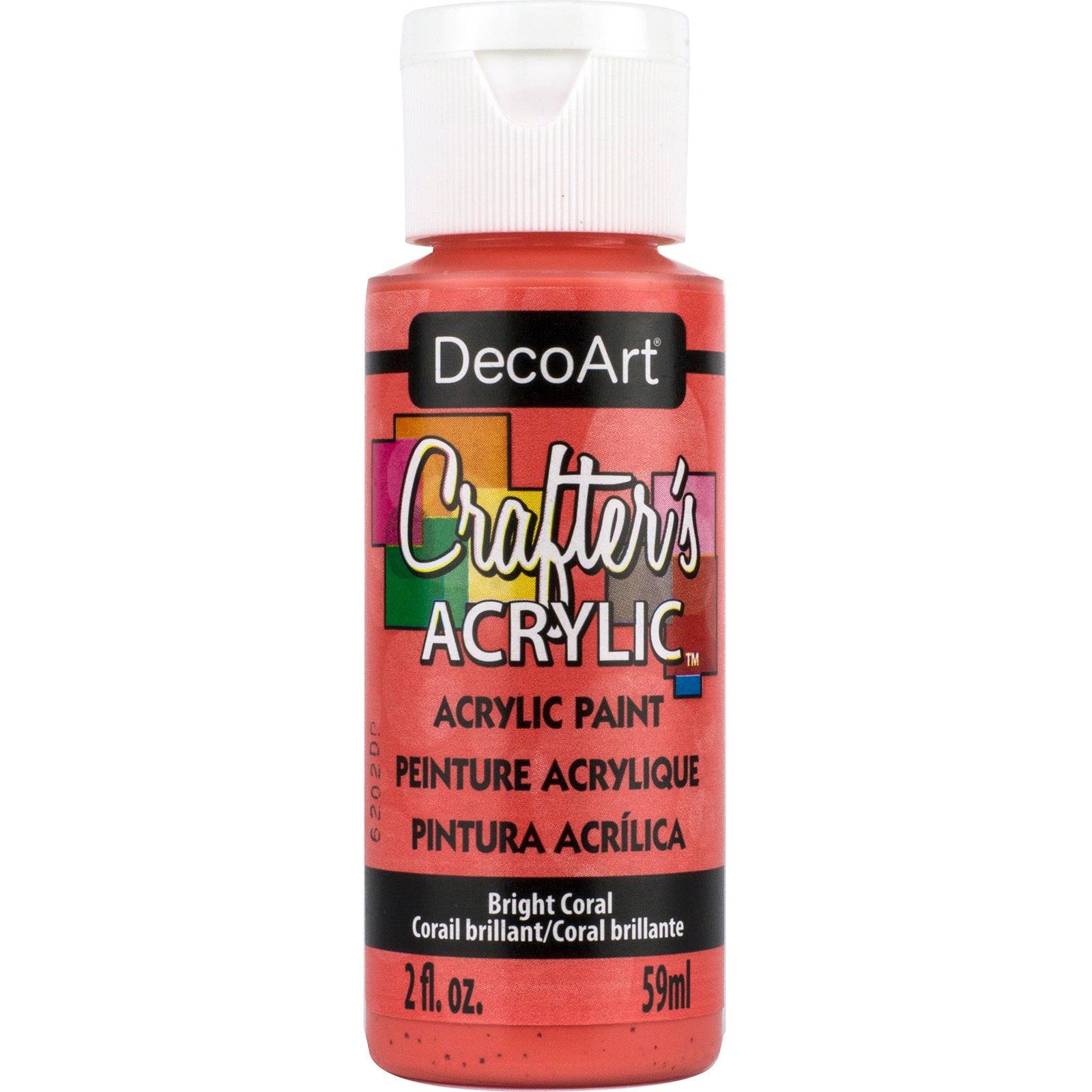 image_d2d12338-6969-404f-82a3-82f3135eb156.jpg DecoArt Crafter's Acrylic BRIGHT CORAL Acrylic Paint 2oz - Image 1