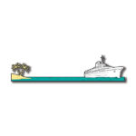 CRUISE SHIP BORDER #1 Layered Laser Cut 3"X12"
