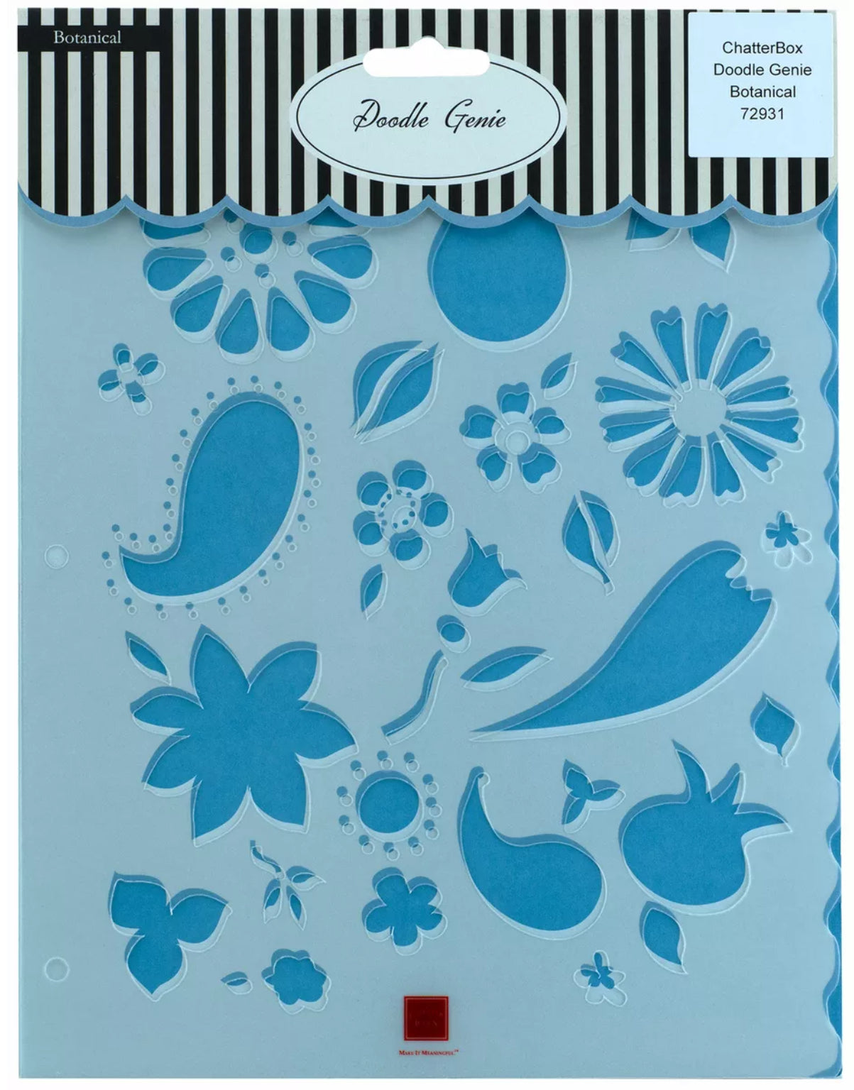 image_d491afc3-7c85-41e4-afd6-892198a8880c.jpg Chatter Box Doodle Genie BOTANICAL Stencil - Image 1