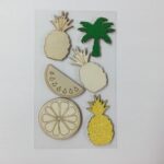 Tropical Wooden 6pc Self-Adhesive Embellishments - Image 4