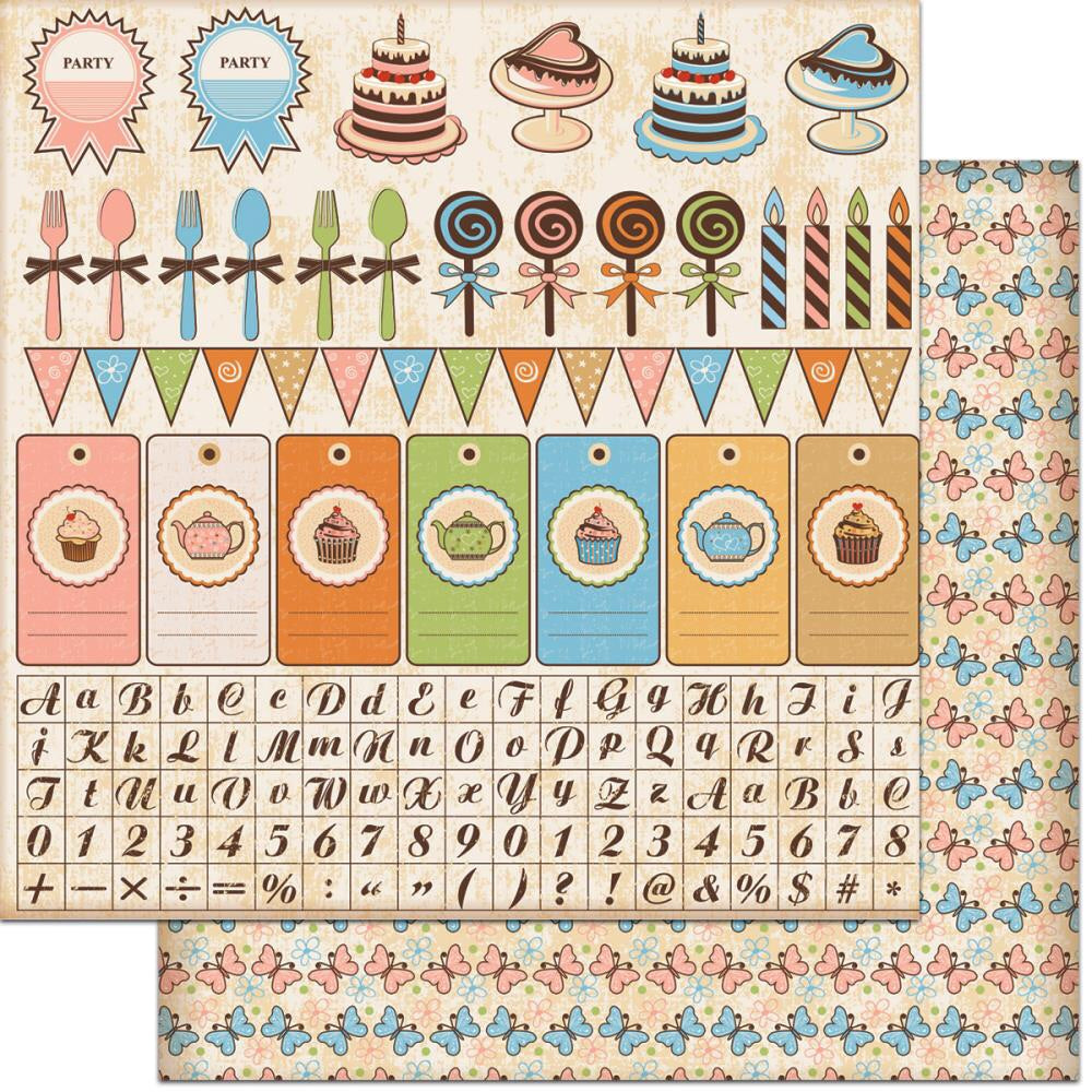 image_d5a28a60-3c8a-45c8-bd7f-ab7b5851d9e1.jpg Feature Art Party Collection HOORAY 12"X12" Scrapbook Paper - Image 1