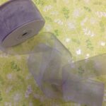 May Arts 1 1/2" Sheer Organza Ribbon 1 yard yd - Image 5