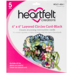 Heartfelt Creations LAYERED CIRCLES CARD Black 6"X6"