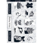 Kanban BLACK & WHITE Paper Craft Topper DieCut Card - Image 2