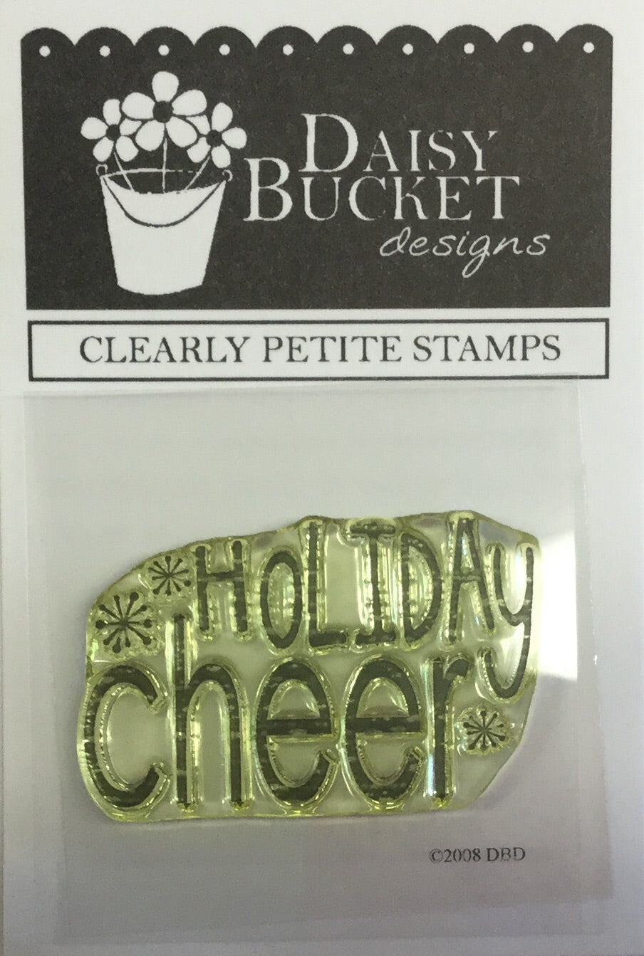 image_d7388053-7e44-4f83-84f0-f77473b4971f.jpg Daisy Bucket Designs HOLIDAY CHEER Clear Stamps 1pc 2"X2" - Image 1